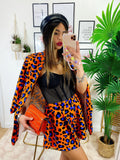 Completo Giacca e short maculato Arancio