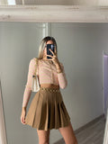 Maglioncino crop a righe nude