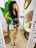 Tutina con pantaloncino a fiori