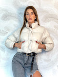 Piumino Crop beige