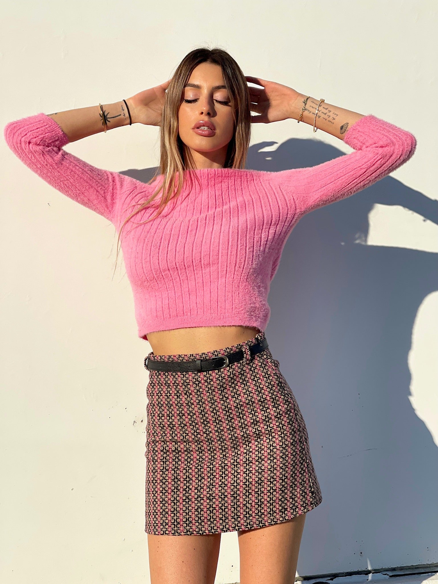 Maglioncino morbidissimo rosa barbie