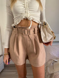 Short cipria con cintura