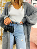 Cardigan lungo grigio
