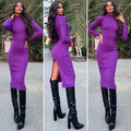 Abito midi purple