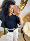 Maglia a top crop nera