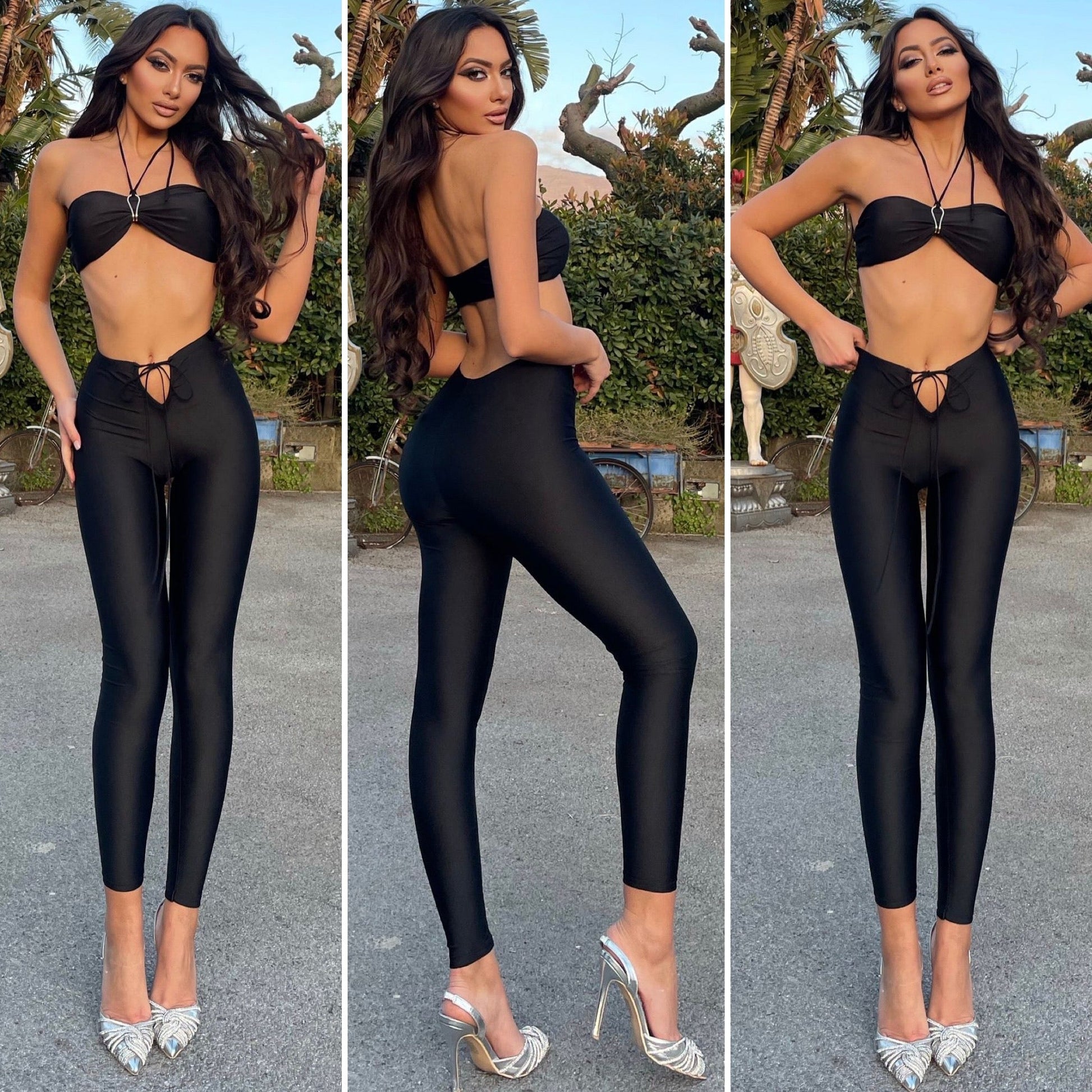 Completo top e pantalone nero