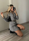 Abito a blazer pied de poule