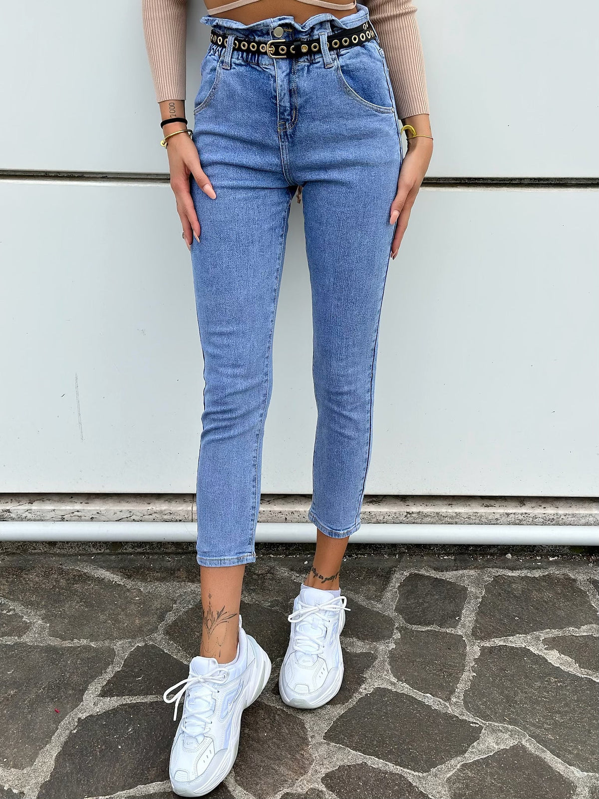 Jeans a caramella chiaro
