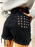 Short Levi’s Vintage nero con borchie