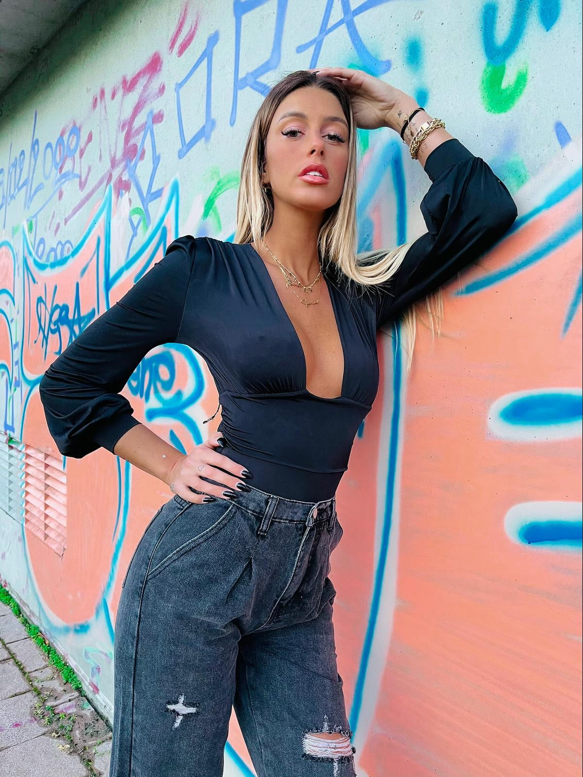 Body con scollo a V