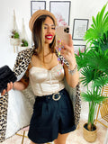 Top con catena in strass