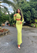 Completo verde mela top e gonna Jasmine