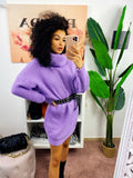Abito in lana lilla