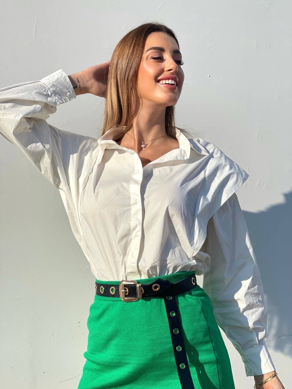 Camicia bianca con manica over