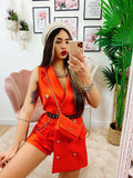 Tutina a Blazer con borsetta arancio