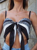 Top bandana bianco nero