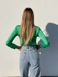 Body camicia verde smeraldo
