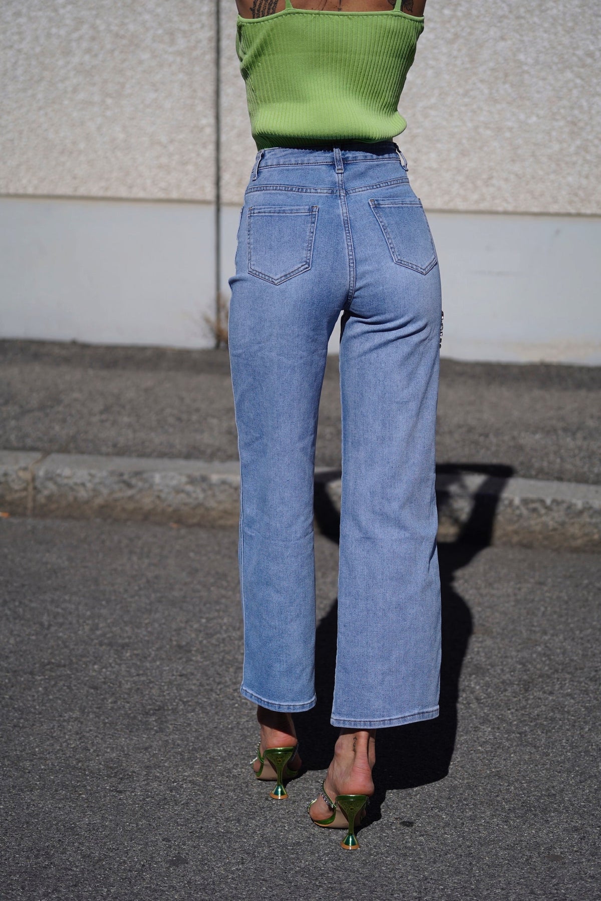 Jeans a zampa con cuore