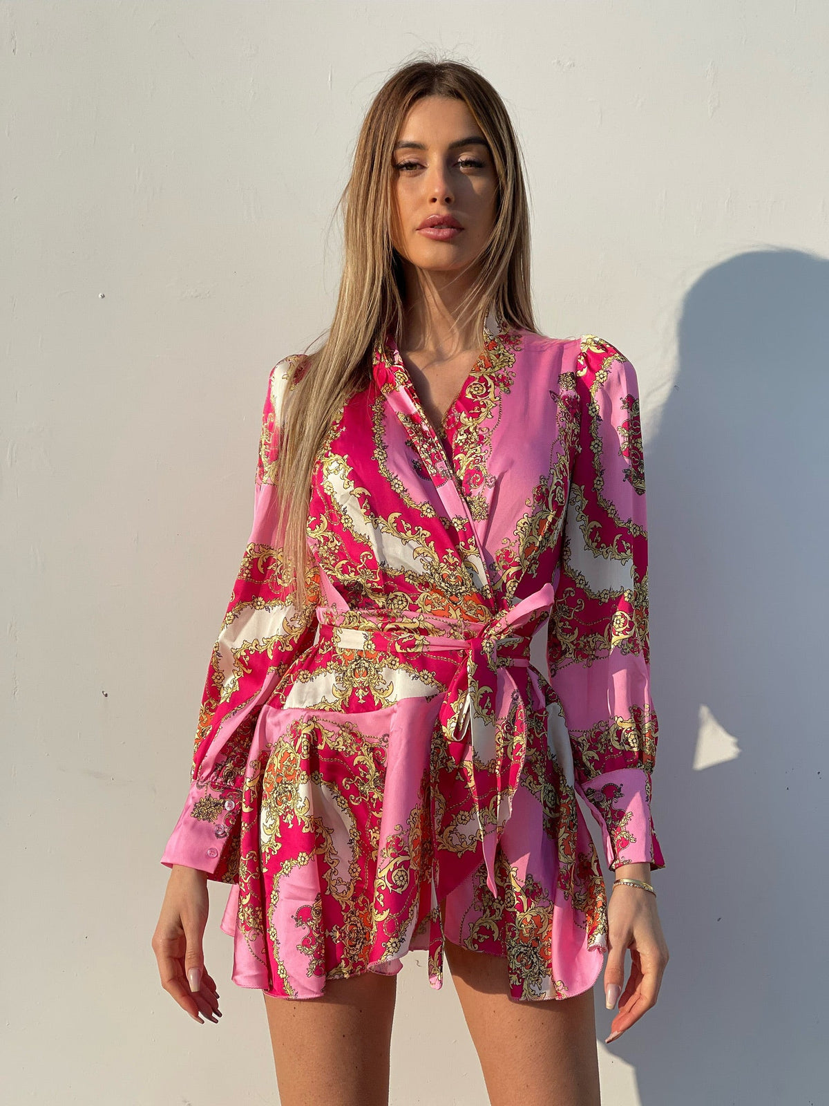 Abito etnico Fuxia e rosa