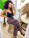 Pantalone con fiorellini e cinturina