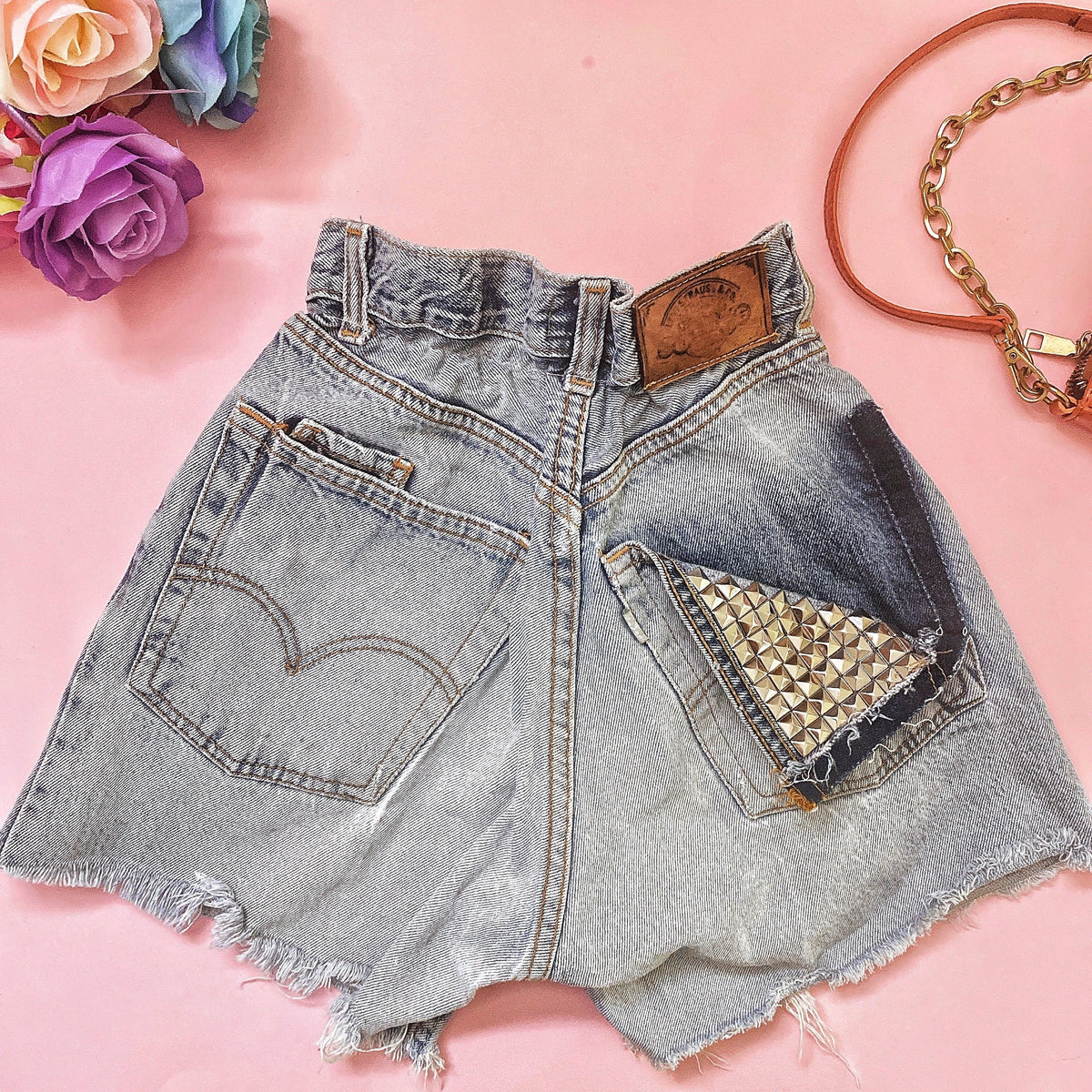 Levi’s Short Vintage con borchie bagno medio chiaro