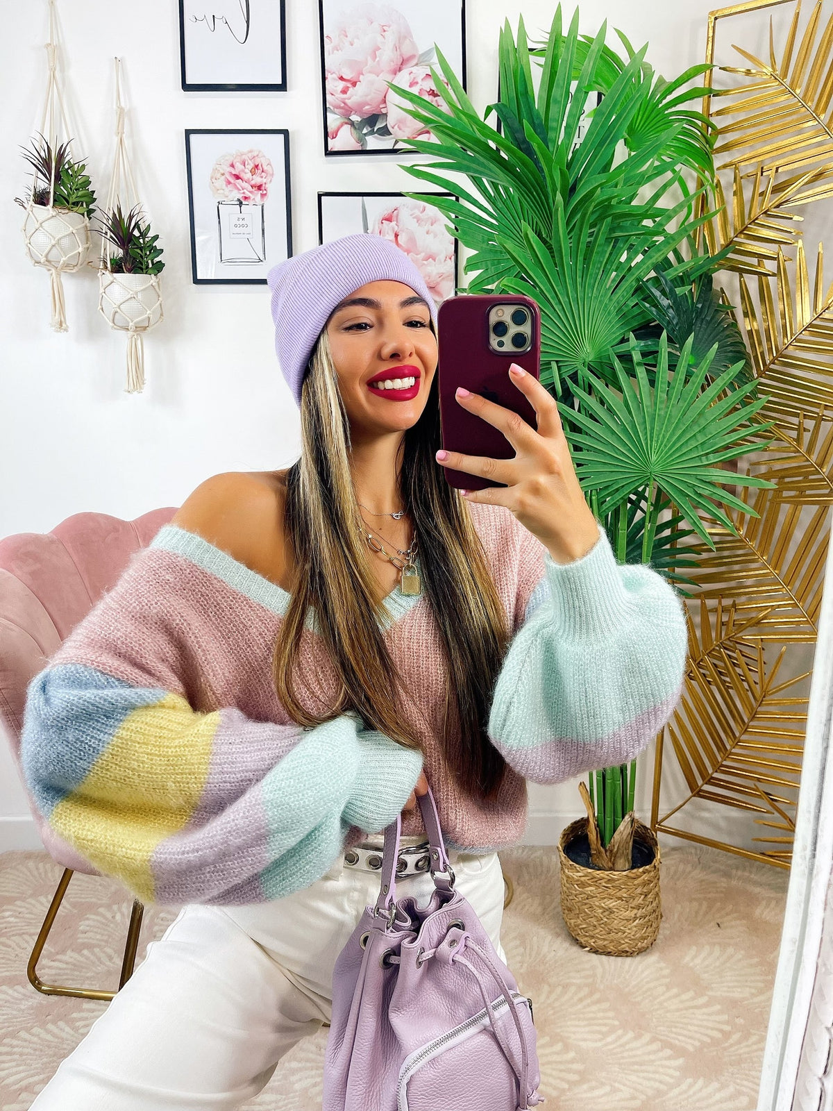 Maglione con maniche Rainbow
