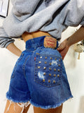 Short Levi’s Vintage con Borchie Medio scuro