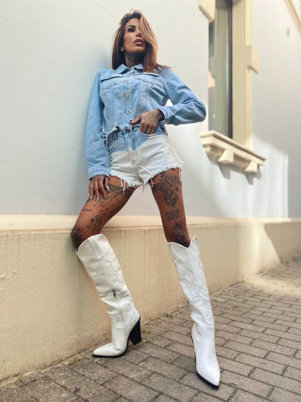 Giacca di jeans con frange