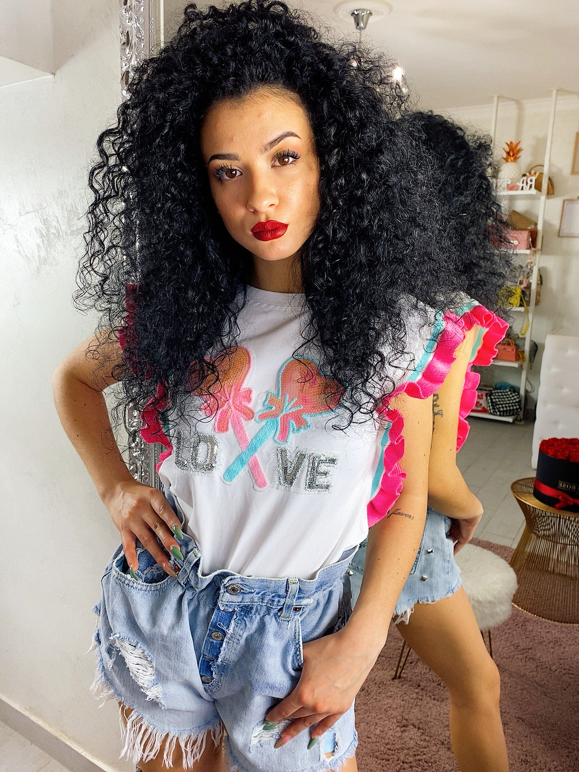Levi’s Short Vintage con borchie e tasca piegata