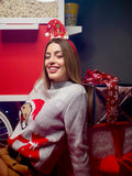 Maglioncino grigio babbo natale