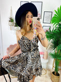 Mini Dress leopardato con catenine
