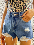 Short jeans con strappini
