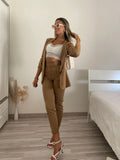 Completo giacca e pantalone Camel