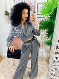Completo pantalone e bluse  pied de poule