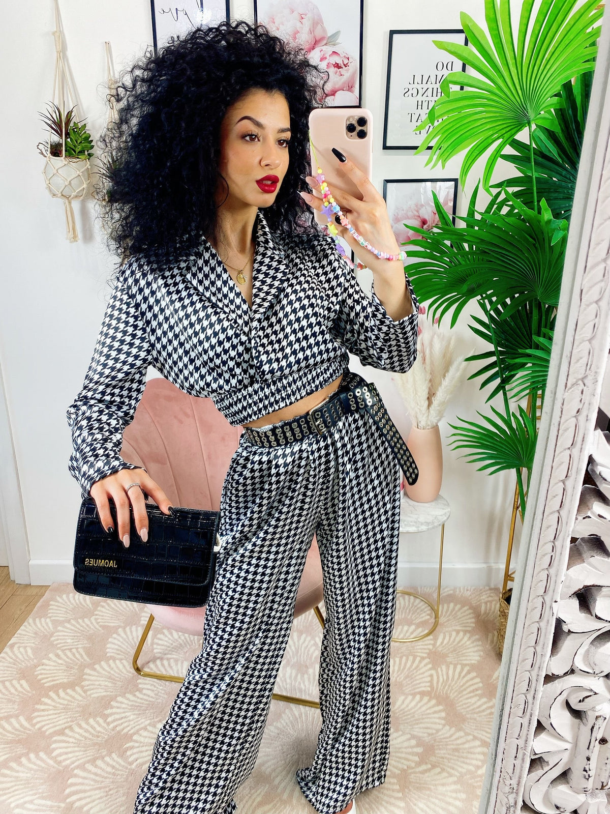 Completo pantalone e bluse  pied de poule