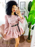 Tutina a Cuori con gonna a balze Rosa