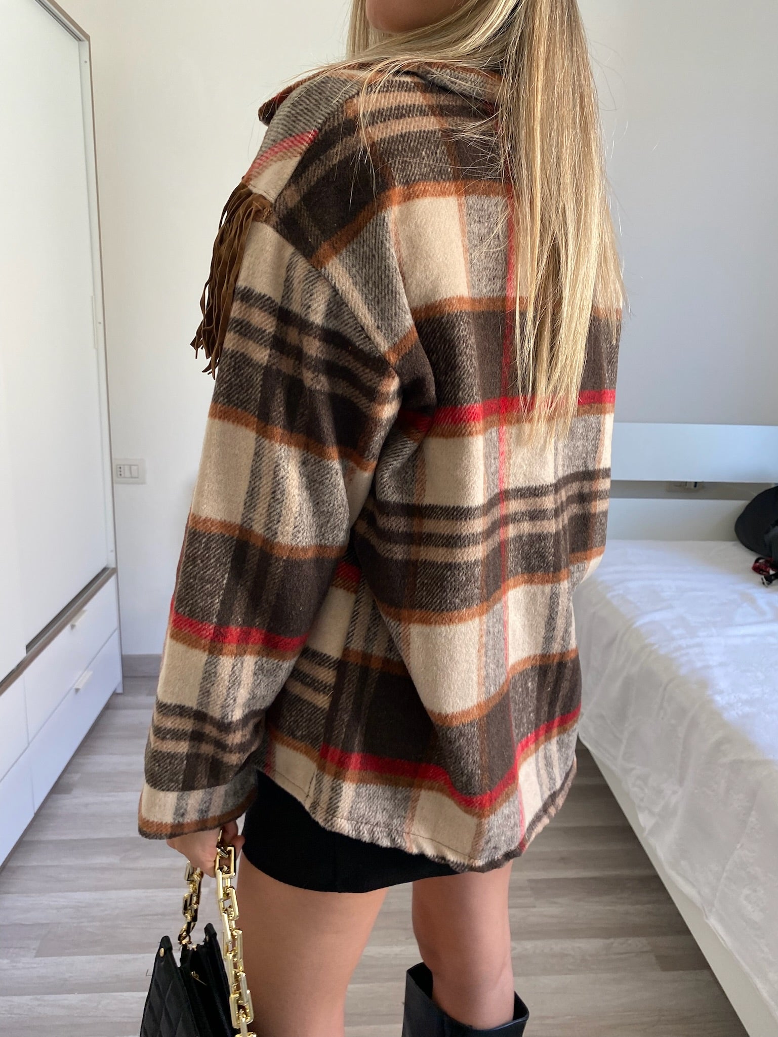 Giacca con frange nude
