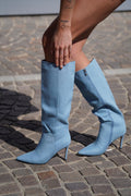 Stivale jeans chiaro