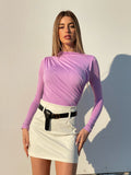 Body Lilac con drappeggio