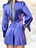 Abito in raso purple