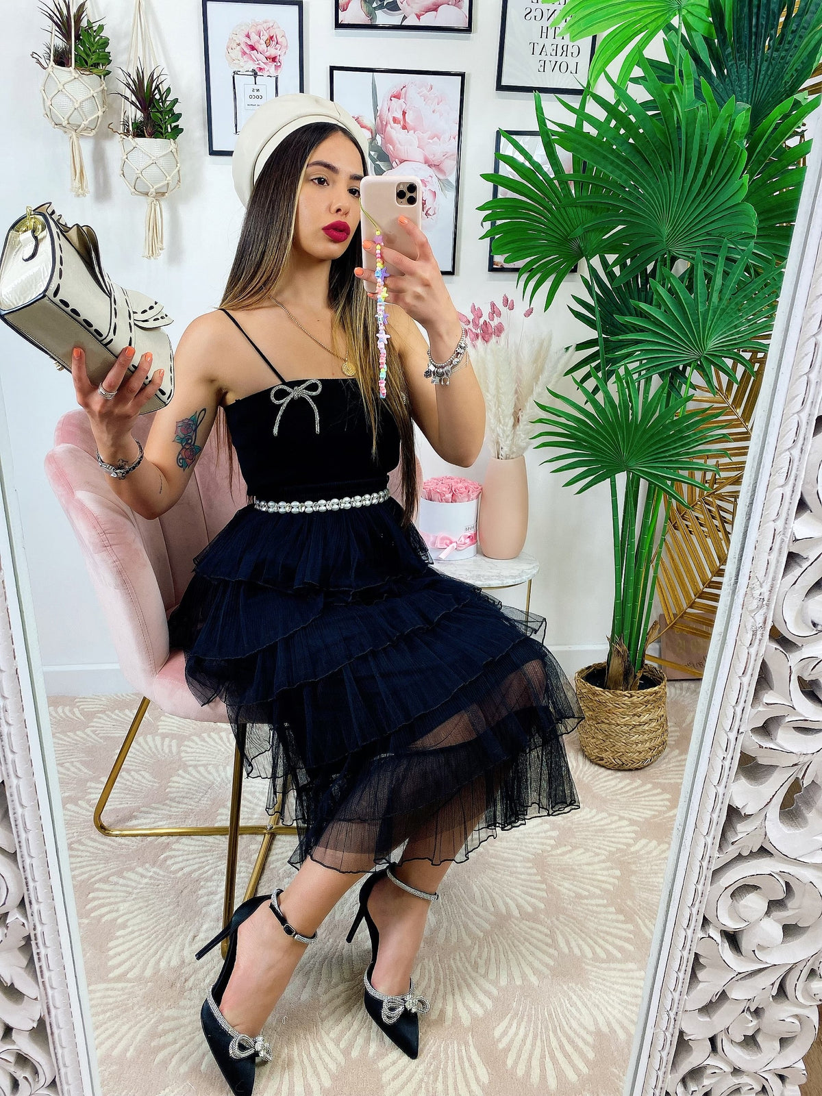 Gonna in tulle a balze