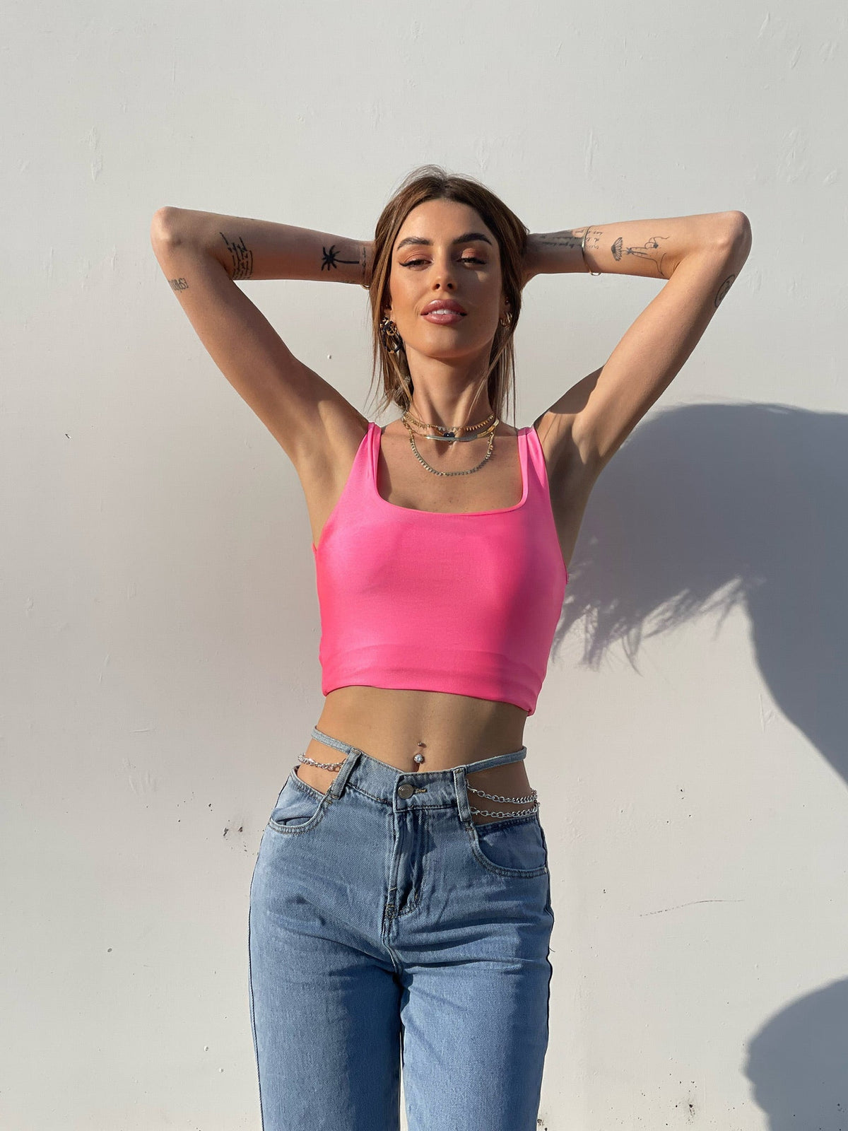 Top rosa fluo