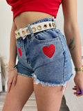 Short a caramella con cuori rossi