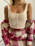 Completo giacca e gonna tweed Fuxia nude