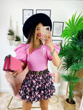 Body con voilant Rosa barbie