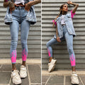 Jeans flame Fuxia