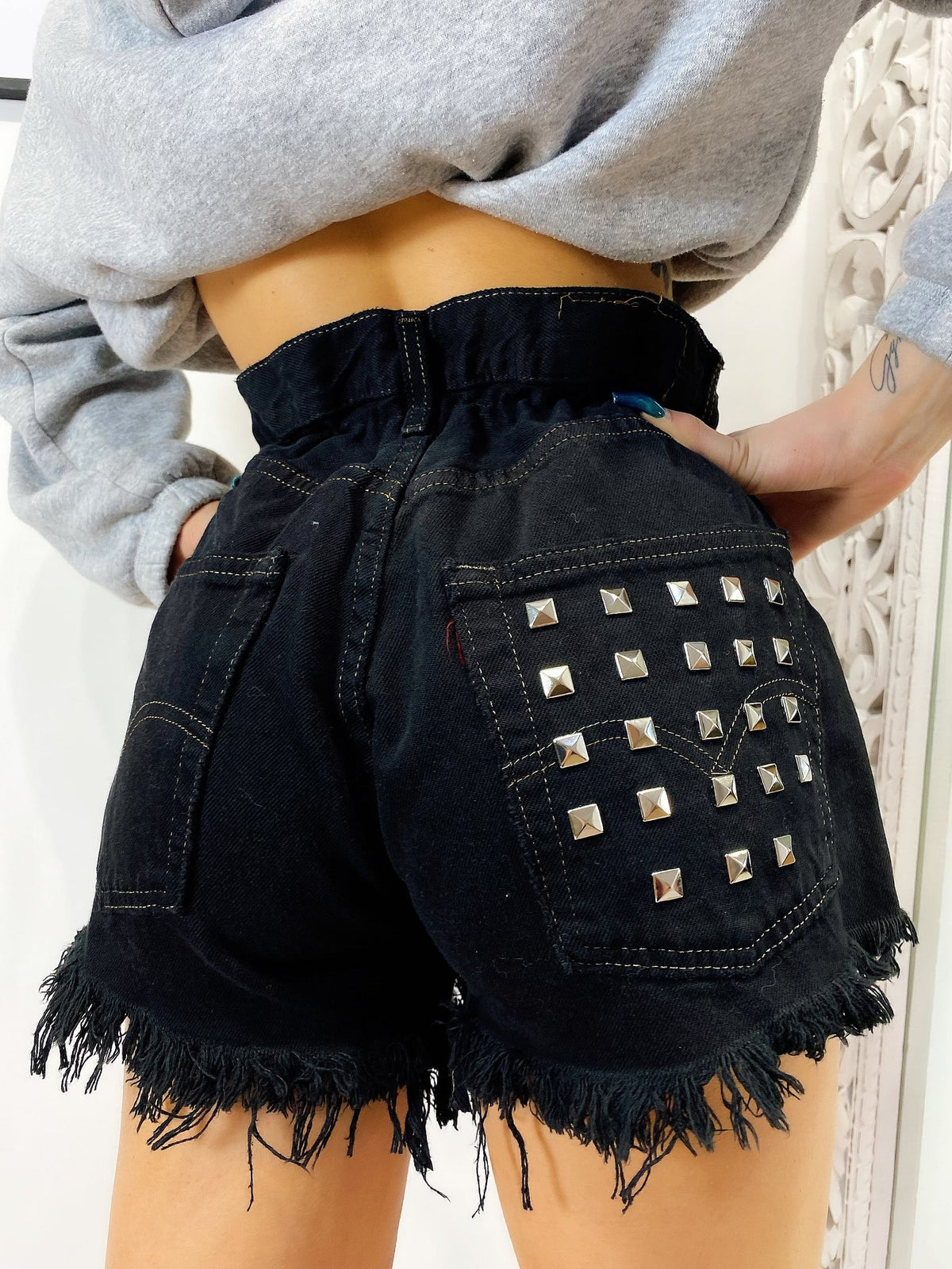 Short Levi’s Vintage con Borchie Nero