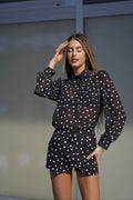 Completo camicia e short a pois