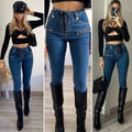Jeans con lacci sul davanti