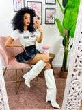 T-shirt con ciglia e strass